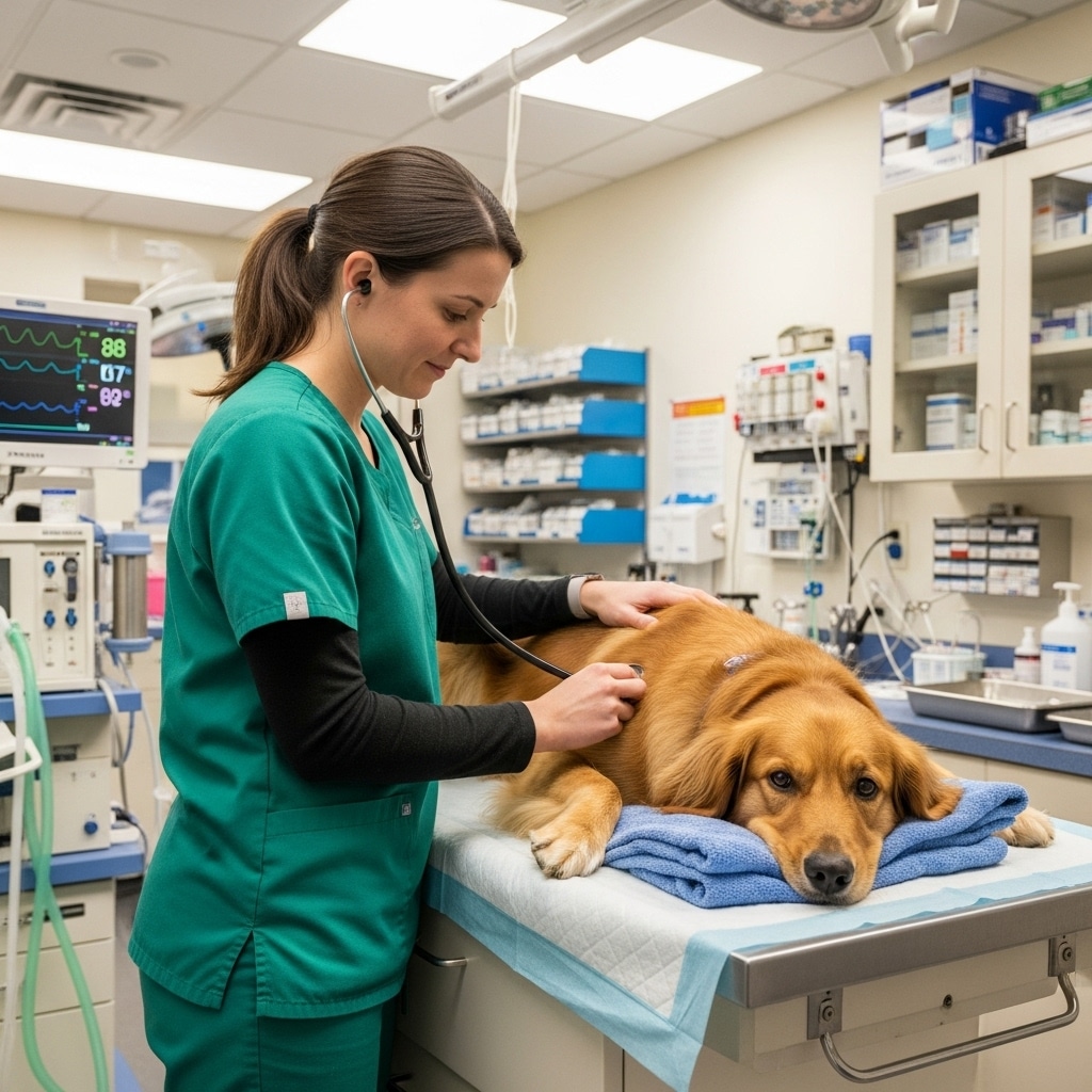 Dog getting a teeth cleaning at Lili Veterinary Hospital dental promo